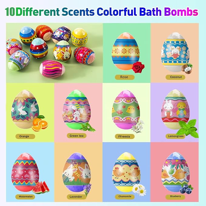 20pcs Bath Bomb Gift Set, Natural Organic Mini Bath Bombs, Handmade, Best Birthday Gift for Easter Bath Balls, Easter Basket Filler Bath Balls Best Birthday Gift