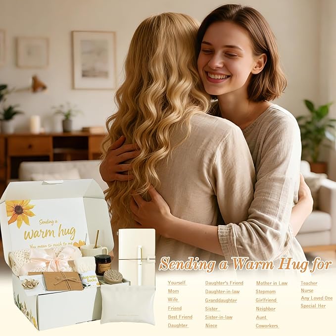 Mothers Day Gift for Mom Wife Grandma Sister Friend - Self Care Gifts for Women Birthday Gift, Get Well Soon Sympathy Gift Baskets for Women Care Package, Thinking of You Inspirational Gifts for Women