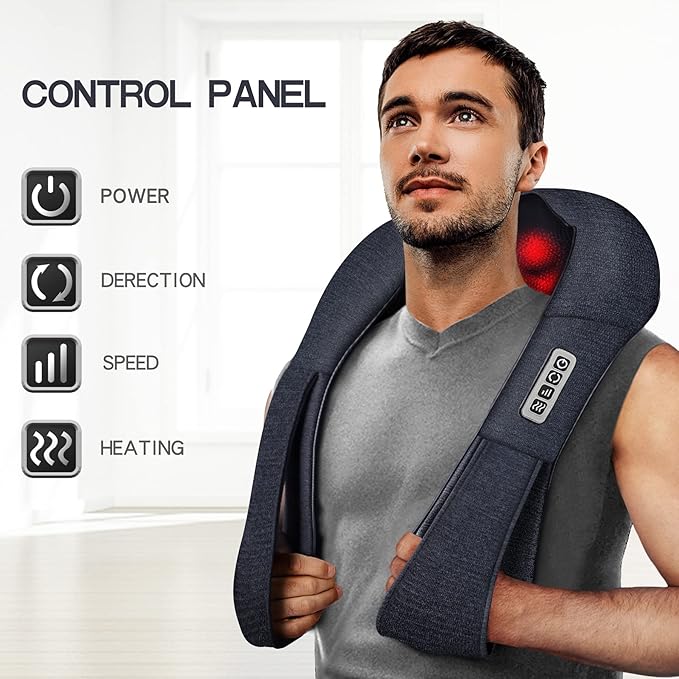 Mo Cuishle Mothers Day Gifts for Mom Wife Women, Shiatsu Back Shoulder and Neck Massager with Heat, Electric Deep Tissue 4D Kneading Massage, Best Gifts for Men Dad Husband, Fathers Day, Christmas