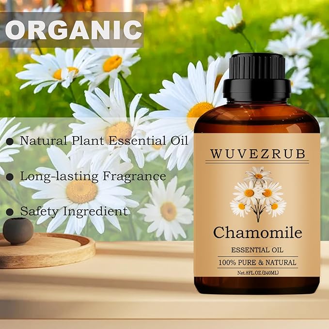 Chamomile Essential Oil -, 240ML Pure and Natural for Aromatherapy Diffuser - 8 Fl Oz