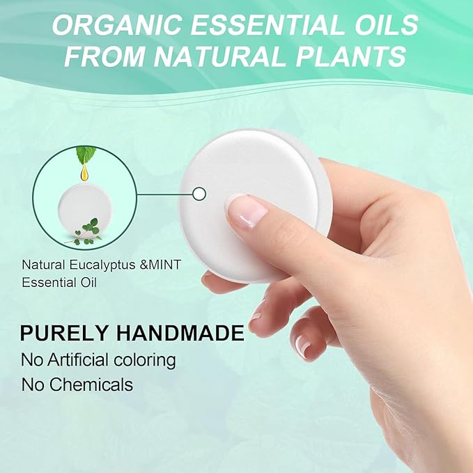 Vapor Shower Steamers Aromatherapy - Mothers Day Gifts for Husband Mom Her Wife Women, 6 Pack Vapor Shower Tablets, Breathe Easy & Relaxation with Eucalyptus Menthol Essential Oils, Self-Care SPA