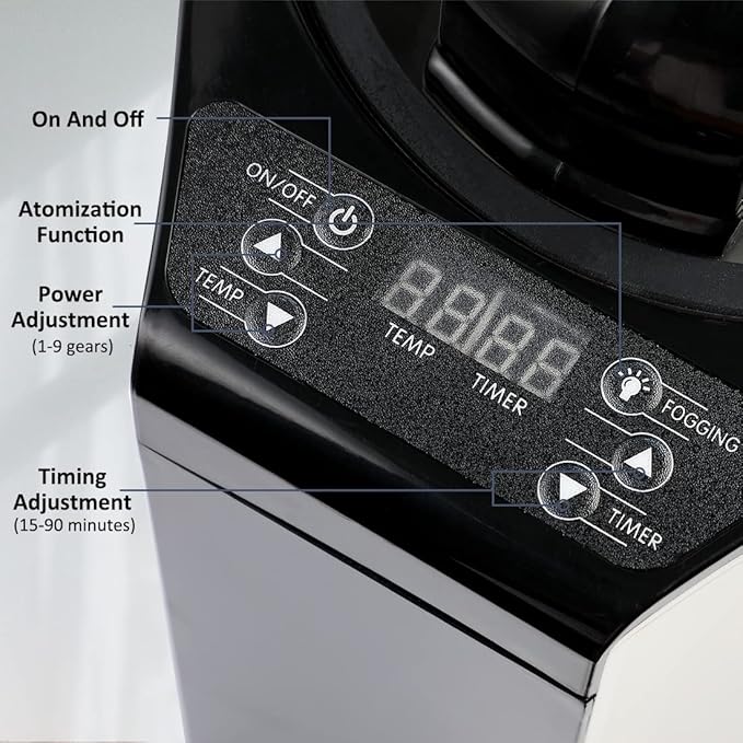 Sauna Steamer, Portable Steam Generator, 3L Stainless Steel Steamer for Sauna Pot, Smart Touch Button Sauna for Home, Steam Sauna Machine with Timer Display Mist Moisturizing for Body Detox