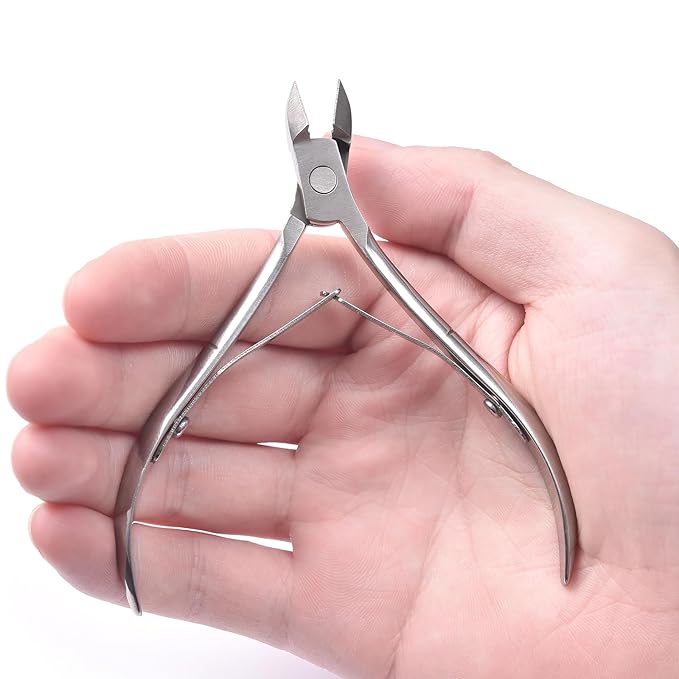3Pcs Cuticle Clipper Stainless Steel Scissors Professional Cuticle Dead Skin Cutter with Sharp Blades Cuticle Remover Nippers for Nail Care Manicure Pedicure Tool