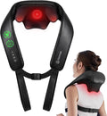 COMFIER Shiatsu Neck Massager with Heat - Cordless 4D Neck and Shoulder Massager for Pain Relief Deep Tissue, Graphene Heating, Trapezius Muscle Relaxer Massage Pillow, Black