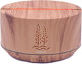 Ultrasonic Essential Oil Diffuser, 500ml Aroma Air Diffuser for Home Bedroom Large Room, 32H Cool Mist Oil Diffuser, 7 Colors Fire Night Light & Flame Wood Grain Aromatherapy Diffusers for Office