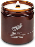 Hemlock Park Crackling Wood Wick Candle Handcrafted with Natural Coconut Wax (Large 16 oz, Lavender)