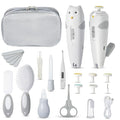 Lictin Baby Healthcare and Grooming Kit, 26 in 1 Rechargeable Nail Trimmer Electric Set,Safe File with Auto Light, Newborn Nursery Health Care Portable Safety Set for Infant Toddlers Boys Girls, Grey