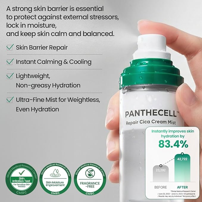 BIOHEAL BOH Panthecell Repair Cica Cream Mist 4.05 fl oz | Shake to Mix Milky Toner Spray for Skin Barrier Repair, Hydrating Face Mist for Thin Sensitive Skin, Skin Thickening Glow for Glass Skin