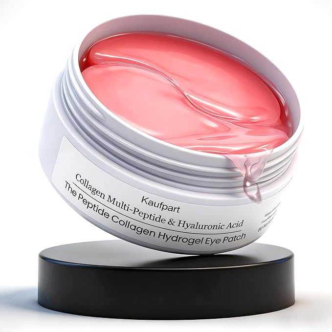60 PCS Peptides Collagen Hydrogel Eye Patch | Gel Eye Patches for the appearance of Dark Circles, Undereye Bags | Firming, Age-Defying Care with Retinol, Collagen | Korean Skin Care