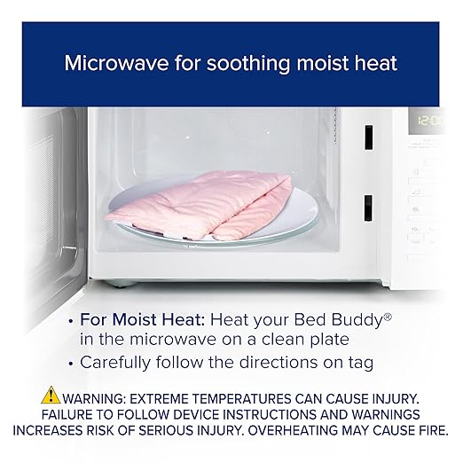 Bed Buddy Hot and Cold Neck Wrap, Pink - Microwavable Heating Pad & Cold Pack for Neck, Sore Muscles - Moist Heat Therapy Wrap