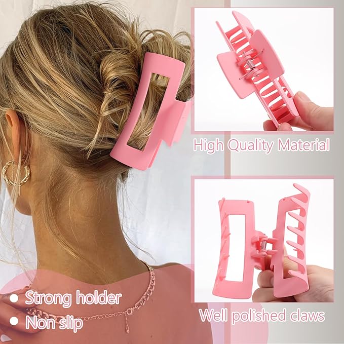 SPA Headbands and Wristband Set for Face Washing with Clear Bag Cute Skincare Makeup Headband Wrist Bands Hair Clips for Women Teenage Girls Gifts Trendy Stuff Pink