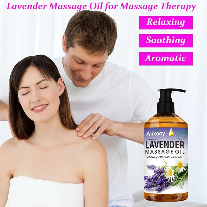 3 Pack Massage Oil for Massage Therapy,Sore Muscle Arnica Oil & Relaxing Lavender Oil & Ginger Oil Lymphatic Drainage & Massage Ball,Mothers Day Gifts for Wife,Gifts from Husband,Gifts for Mom