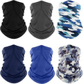 Fuinloth Neck Gaiter, 6 Pack Cooling UV Protection Bandana Face Mask Gator Scarf for Men Women
