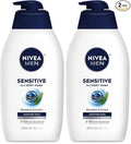 Nivea Men Sensitive Body Wash for Sensitive Skin with Bamboo Extract, Bottle,30 Fl Oz(Pack of 2)