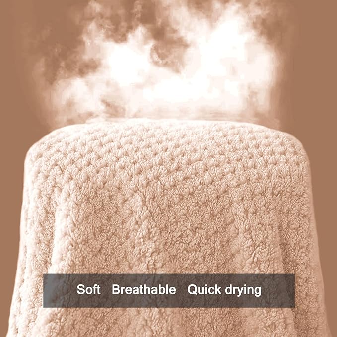 2 Pack Bath Towel Set, Lightweight Waffle Bath Towel Set, Microfiber Super Soft Highly Absorbent, Sturdy Quick Drying Towels for Bathroom, Gym, SPA, Yoga (2 Piece 27" x 55", Coffe)