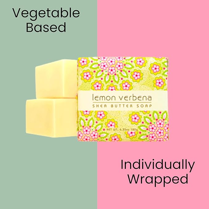 Greenwich Bay Mini Botanical Soap Bars – 12 Pack 1.9 oz Each – Individually Wrapped Guest Soaps for Airbnb, Spa, Travel, Bath – Travel Size Bar Soap Set, Lemon Verbena