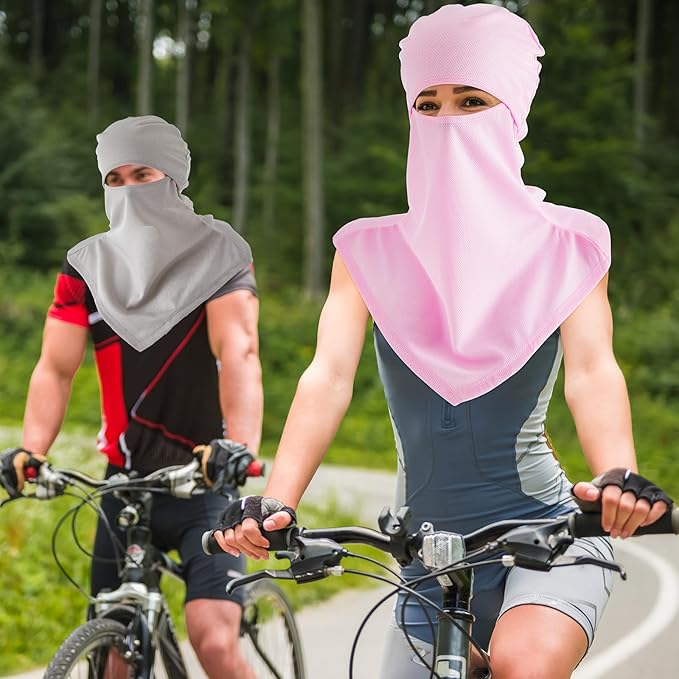 SATINIOR 3 Piece Balaclava Face Cover Sun Protection Neck Cover Summer Balaclava Motorcycle Face Mask for Men Women