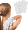 MOLOPPO 2 PCS Exfoliating Glove, Scrub Gloves Exfoliating, loofah, Body Exfoliator, Bath Gloves（White）
