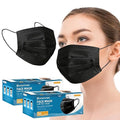 Jointown Disposable Face Mask - 3 Ply Protection Face Masks, 100 Pack Black