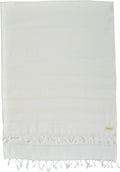 Bersuse Towels Anatolia XL Beach Blanket Throw Blanket Turkish Towel 100% Cotton Extra-Large Quick-Dry Lightweight Premium Peshtemal Towel - 61x82 Inches, White