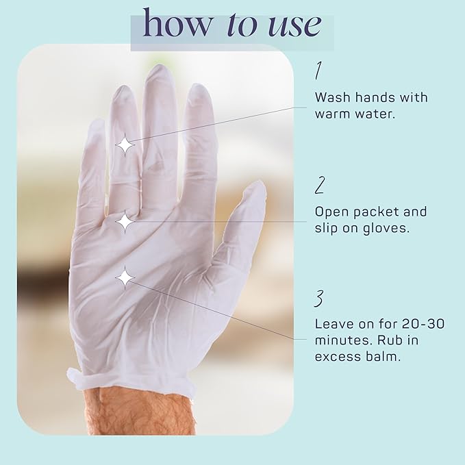 SpaLife Men's Glacial Mineral Moisturizing and Repairing Balm for The Working Hand (Hand Gloves 6 Pack)