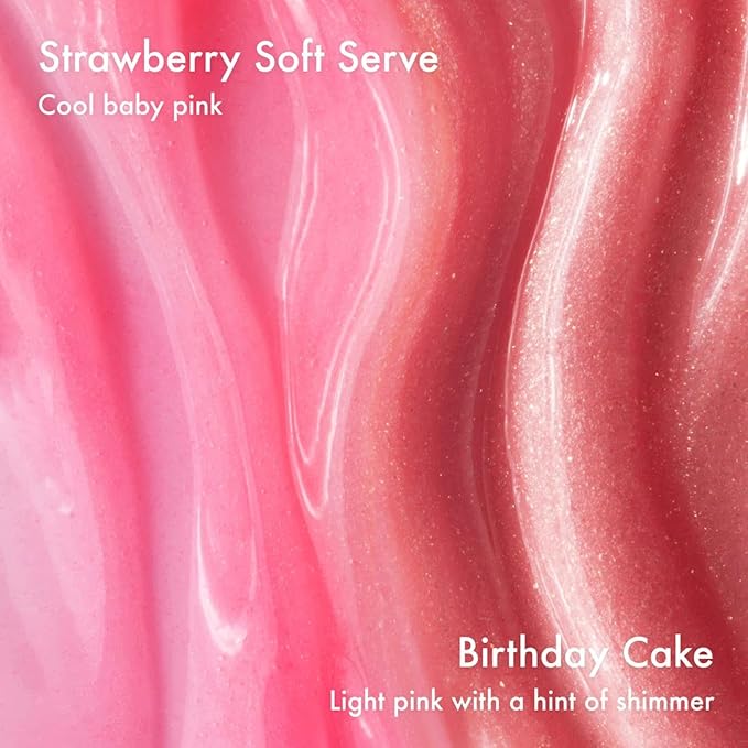 Summer Fridays Lip Butter Balm Sweet Pink Duo - Conditioning Tinted Lip Balm + Overnight Mask for Instant Shine + Color - With Hydrating Shea Butter - Strawberry Soft Serve + Birthday Cake (2 Count)
