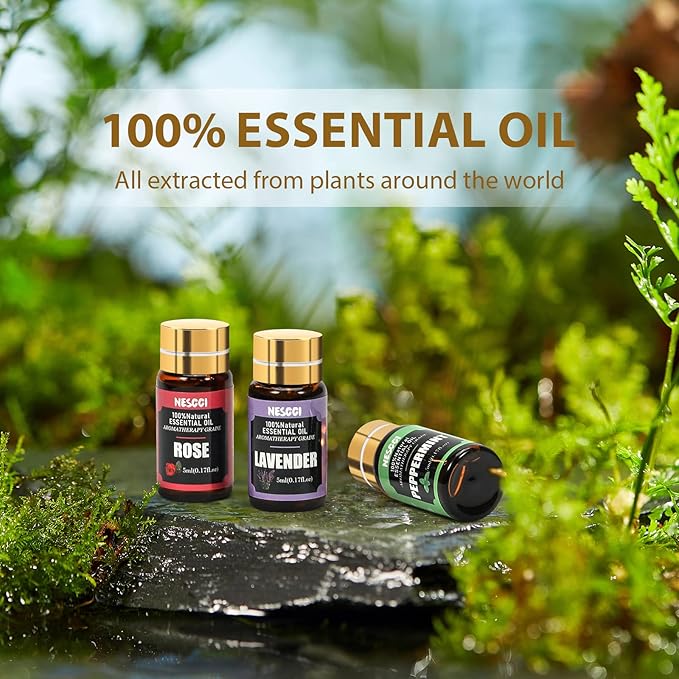 NESCCI 70 Pcs Essential Oil Set - Essential Oils-Perfect for Diffuser, Humidifier, Soap, Candle, Bath Bombs Making, 70 * 5ML (0.17oz)