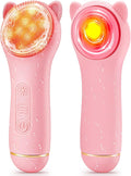 Facial Cleansing Brush Rechargeable, Waterproof Face Scrub Brush for Cleansing (Pink)
