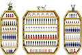 Nail Polish Organizer Wall Mounted, 3Pcs 6-Tier Nail Polish Storage Rack, Metal Nail Polish Storage Holder, Multifunctional Organizer for Essential Oil Perfume at Home Salon Spa(Gold)