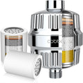 Cobbe 20 Stage Shower Head Filter with KDF-55 for Hard Water, High Output Water Filter with 2 Replaceable Cartridges - Removing Chlorine and Harmful Substance, Chrome