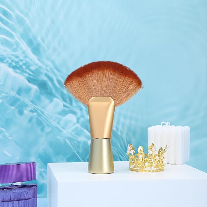 Professional Large Body Powder Brush, Soft Setting Powder Brush for Makeup Finishing Kabuki Makeup Brushes Fan Facial Brushes Dual-Purpose with Soft Bristles for Spray Tan Powders (Rose Gold Color)