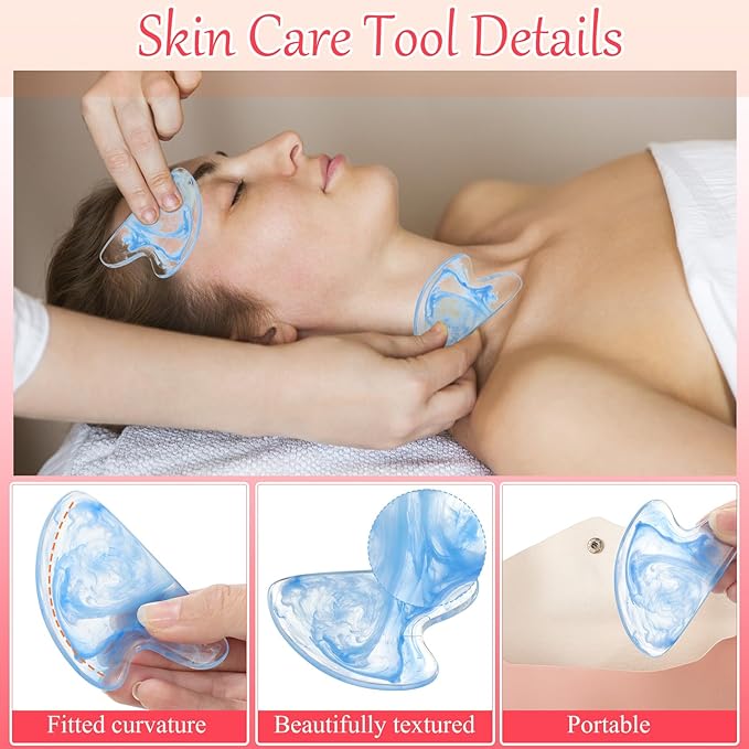 Sherr 12 Pcs Gua Sha Facial Tools Resin Heart Shaped Massage Guasha Tool for Face Guasha Board for Face Body Skin Massage Spa Acupuncture Prevent Wrinkles, 12 Colors(Fresh Color)