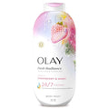 Olay Body Wash for Women, Fresh Radiance, 24/7 Skin-Loving Freshness, Visibly Radiant, Plant Based Cleansers, Vitamin B3 & Antioxidant Blend, For All Skin Types, Strawberry & Mint Scent, 22 fl oz