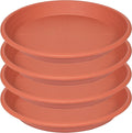 4 Pack of 16 inch Plant Saucer, Large Plant Tray, Heavy Sturdy Plant Drainage Tray for Indoors, Bird Bath Bowls, Sturdy Plastic Pot Tray for Planter 14 15 16"(Black)