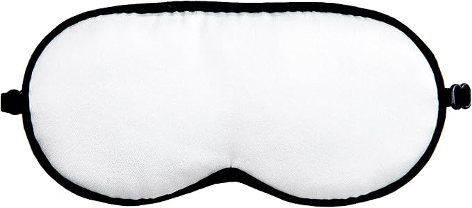 Mulberry Silk Sleep Mask with Adjustable Strap for Kids,Cute Sleeping Eye Mask for Newborns, 2 Packs Black&White