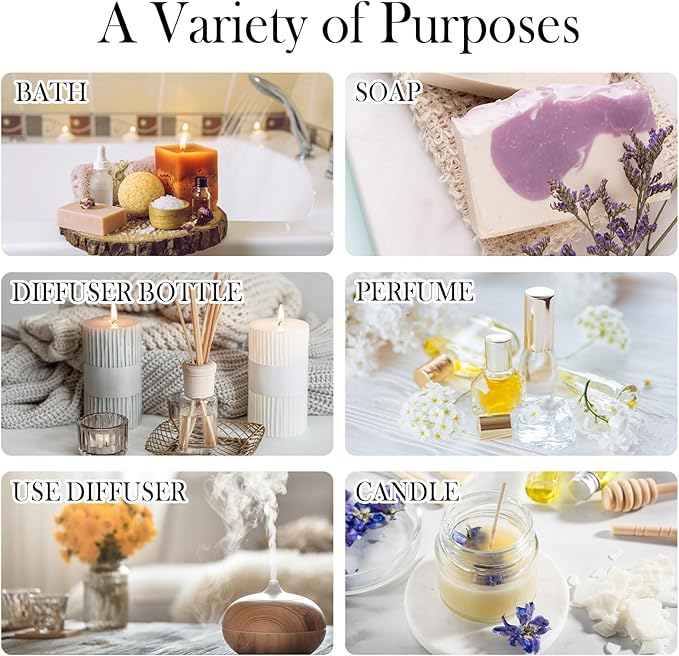 Fragrance Essential Oils Set with Gift Card,20 pcs Variety Pack Aromatherapy Oils for Diffusers for Home, Skin, Candle & Soap Making - Tea Tree, Lavender, Peppermint, Eucalyptus, Rose Gift for Friend