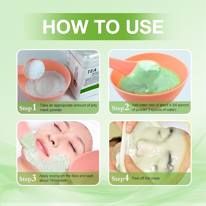 Jelly Mask for Facials Professional, Hydrating & Moisturizing Peel-Off Natural Gel Face Mask SkinCare, Professional Spa Use Jelly Face Masks, Deep Hydration & Glow 23 Fl Oz (Tea Tree)