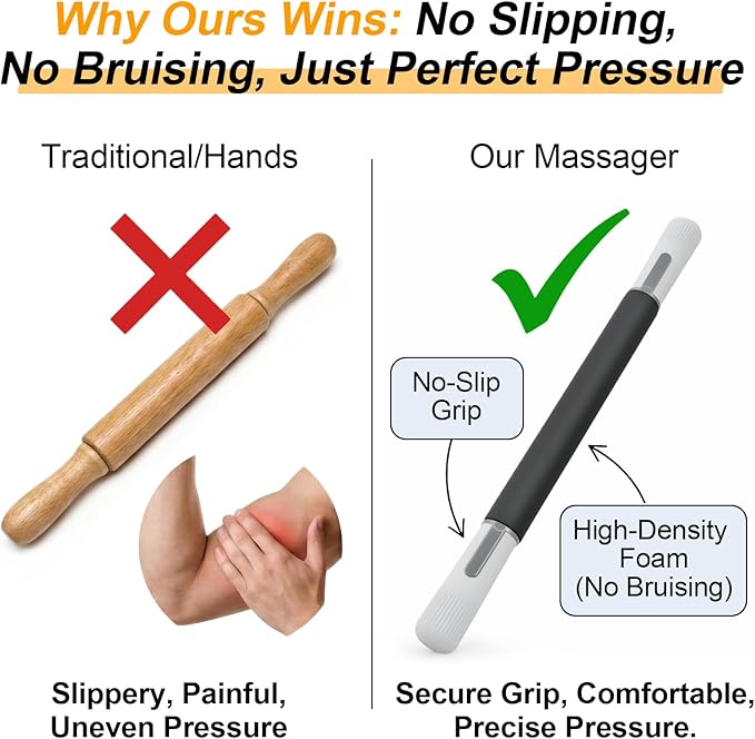 ZanLLW Foam Roller, Massage Roller, Muscle Roller Stick, Neck Massager for Muscles Relief, Therapy Roller Stick for Legs, Calf, Thigh, Lipo, Massage Rolling Pin, Help Sore Muscle Recovery