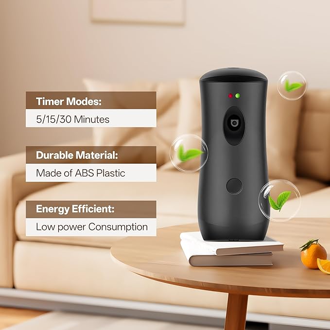 2 PACK Automatic Air Freshener Spray Dispenser | Adjustable Aromatherapy Machine for Homes, Bedrooms, Bathrooms, Offices, Hotels, and Commercial Spaces