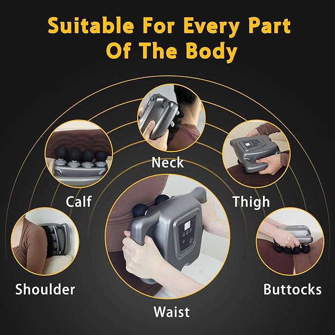 24 Head Massage Gun Set, Deep Tissue Percussion Massager 9 Modes 99 Intensities, Massage Gun for Legs, Shoulders, Back, Body Muscle Pain Relief, Massage Gun Deep Tissue