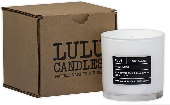 Lulu Candles | Moroccan Amber | Smells Musky & Floral | Luxury Scented Soy Jar Candle | Hand Poured in The USA | Highly Scented Long Lasting (9 Oz.)