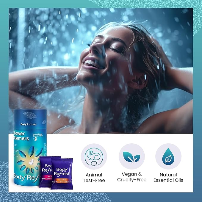 BodyRefresh Shower Steamers Aromatherapy 8 Pack - Birthday Gifts for Men Him,Mothers Day Gifts for Mom Wife,Shower Bombs with Natural Esseential Oils for Home Spa Relaxation,Stress Relief Self Care