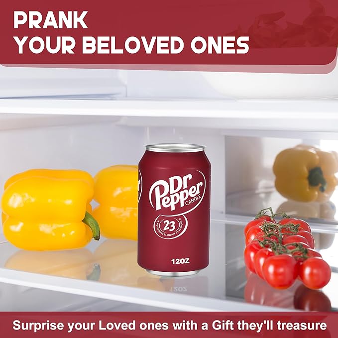 Doctor Pepper Candle - Smells Like the Real Soda - Cute Candles for Cool Gifts - Funny Candles for Any Occasion - Cute Things for Aesthetic Room Decor - Cool Candle for Cool Things