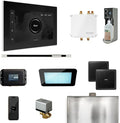 Mr Steam Bliss Steam Shower Ctrl Pkg w/iSteamX Control and Linear Steamhead in Black White
