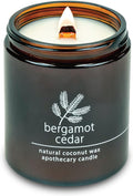 Hemlock Park Bergamot Cedar Apothecary Hand-Poured Scented Candle | Crackling Wood Wick, Botanical Fragrance & Coconut Wax | Up to 60 Hour Burn Time | 8 oz
