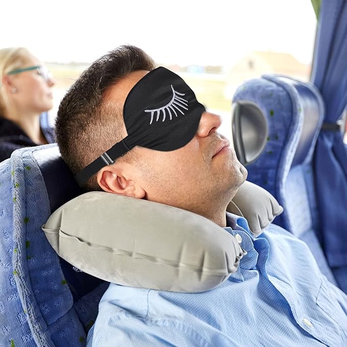 8 Pieces Funny Sleep Mask Silk Eye Mask with Adjustable Strap Soft Cute Blackout Blindfold Eye Cover for Women Men Full Night's Sleep, Travel, Nap, Meditation(Classic Colors)