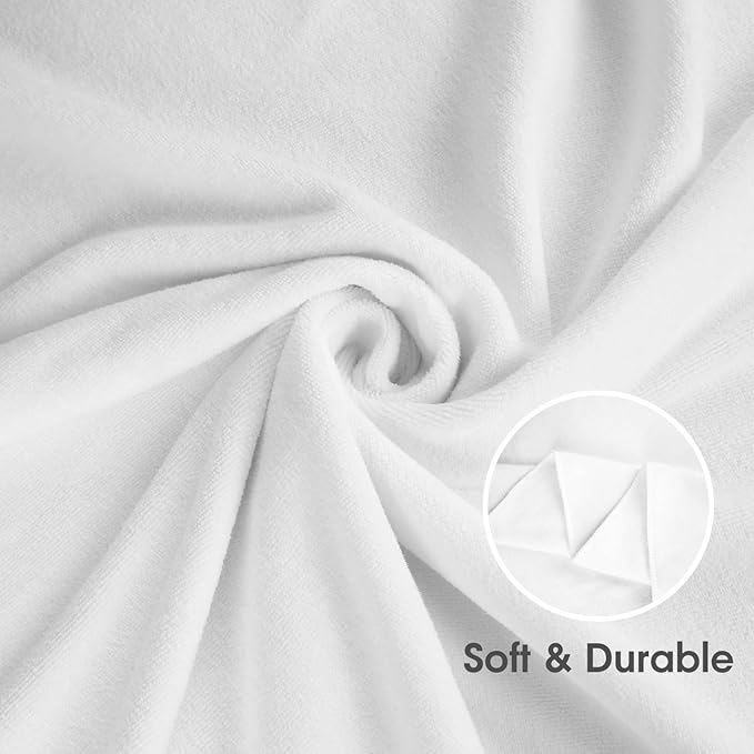 JML Microfiber Bath Towels Set of 2, 30" x 60", Large Bathroom Towel Oversized, Soft, Super Absorbent Fast Drying for Shower Sauna Swimming Hair Wrap, Beach, Sport, Fitness, Yoga (White)