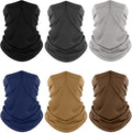 Fuinloth Neck Gaiter, 6 Pack Cooling UV Protection Bandana Face Mask Gator Scarf for Men Women
