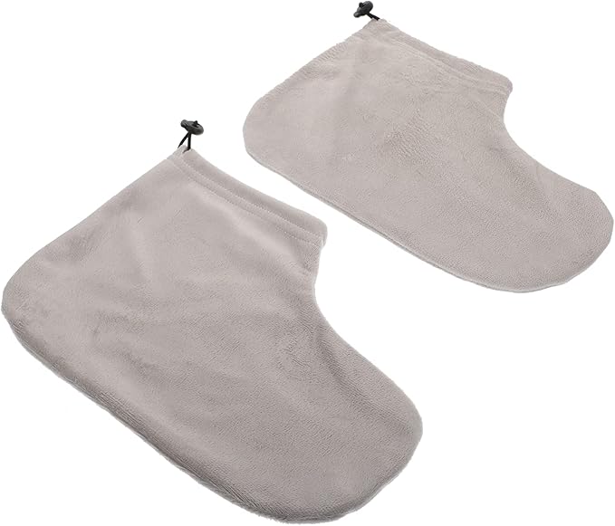 Beaupretty 3 Pairs Wamer Mitts Thermal Cloth Terry Beauty Wraps Hot Cotton Cover Booties Moisturizing Covers Tools Machine Kit for Bags Warming Work Foot Insulated Liners Hand Spa Bath Wax