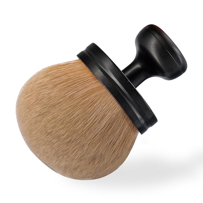Big Self Tanning Blend Brush, Extra Large Kabuki, Self Tanner, Fundation, Powder, Sunless Tanning, Blusher, Shadow, Bronzer, Face and Body Brush (Black)